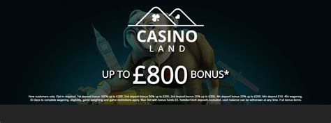 Casinoland Promo Code: Get up to £800 in welcome bonuses.